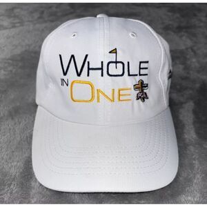 Whole in One FCA Fellowship of Christian Athletes Hat Cap White Mens OS Imperial